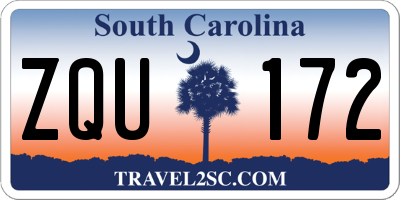 SC license plate ZQU172