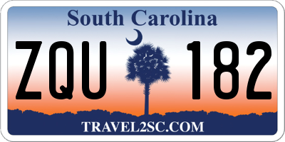 SC license plate ZQU182