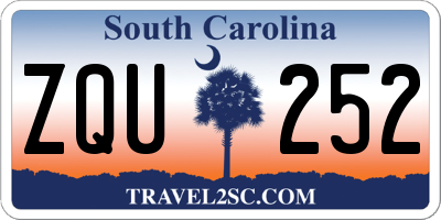 SC license plate ZQU252