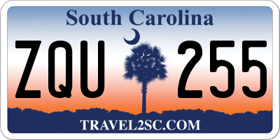 SC license plate ZQU255