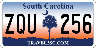 SC license plate ZQU256