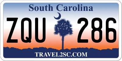 SC license plate ZQU286