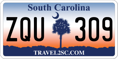 SC license plate ZQU309