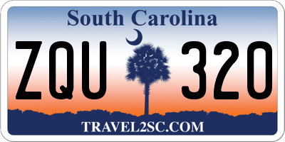 SC license plate ZQU320