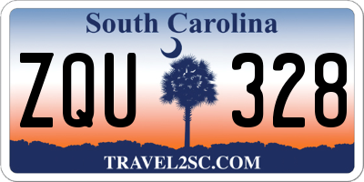 SC license plate ZQU328