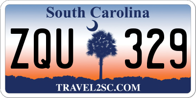 SC license plate ZQU329