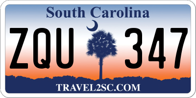 SC license plate ZQU347