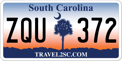 SC license plate ZQU372