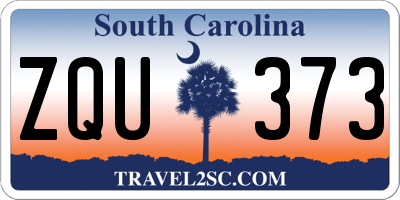 SC license plate ZQU373