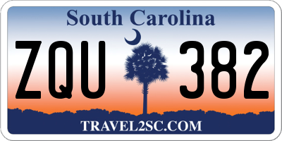 SC license plate ZQU382