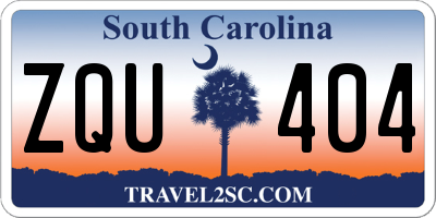 SC license plate ZQU404