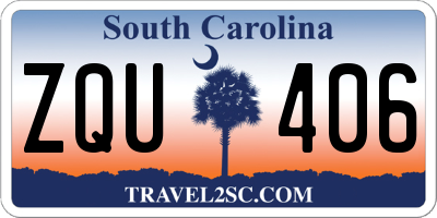 SC license plate ZQU406