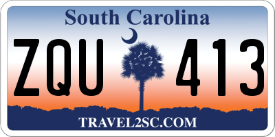 SC license plate ZQU413