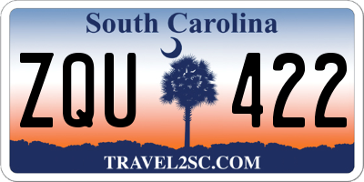 SC license plate ZQU422