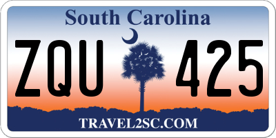 SC license plate ZQU425