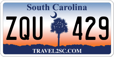 SC license plate ZQU429