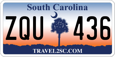 SC license plate ZQU436