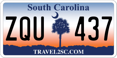 SC license plate ZQU437