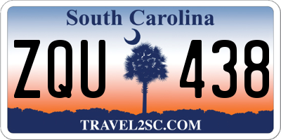 SC license plate ZQU438