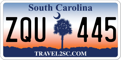 SC license plate ZQU445