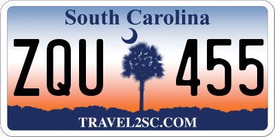 SC license plate ZQU455