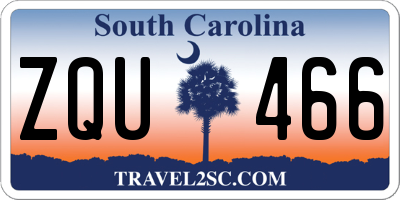 SC license plate ZQU466