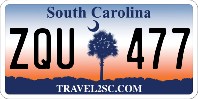 SC license plate ZQU477