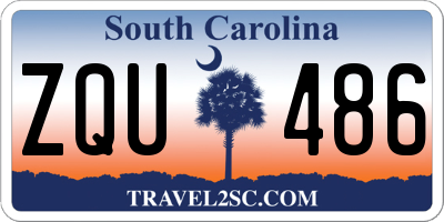 SC license plate ZQU486