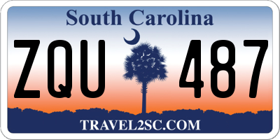 SC license plate ZQU487