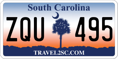 SC license plate ZQU495