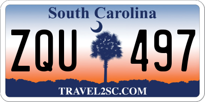 SC license plate ZQU497
