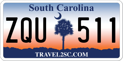 SC license plate ZQU511