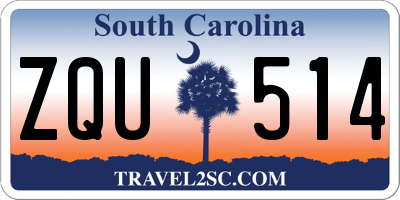SC license plate ZQU514