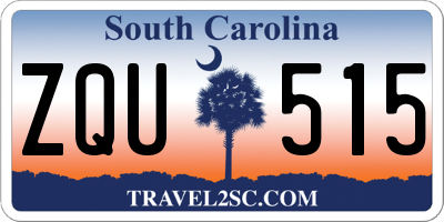 SC license plate ZQU515