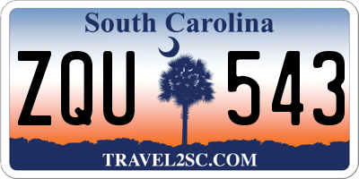 SC license plate ZQU543