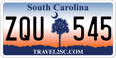 SC license plate ZQU545