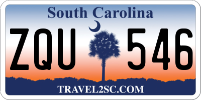 SC license plate ZQU546