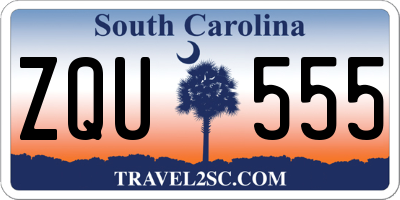 SC license plate ZQU555