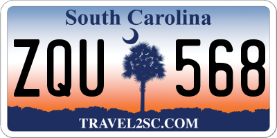 SC license plate ZQU568