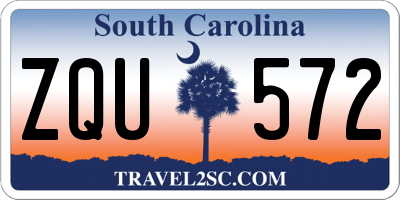SC license plate ZQU572