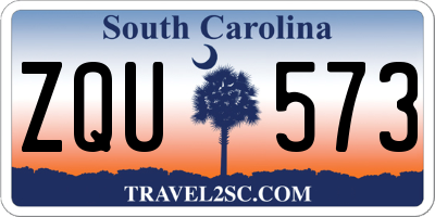 SC license plate ZQU573
