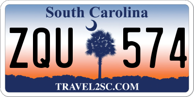 SC license plate ZQU574