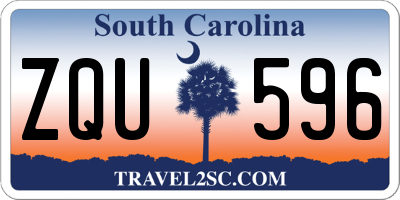 SC license plate ZQU596