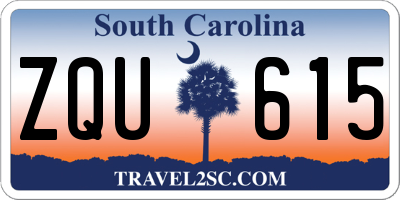 SC license plate ZQU615