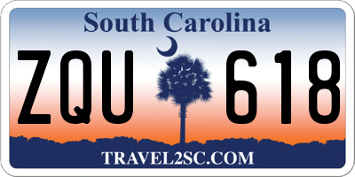 SC license plate ZQU618