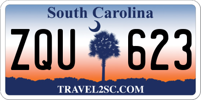 SC license plate ZQU623