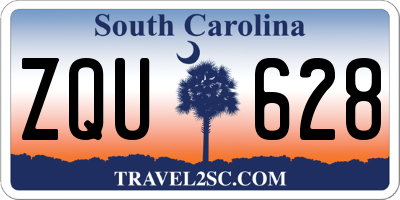 SC license plate ZQU628
