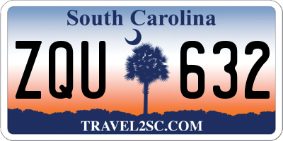 SC license plate ZQU632