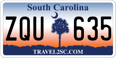 SC license plate ZQU635