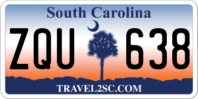 SC license plate ZQU638